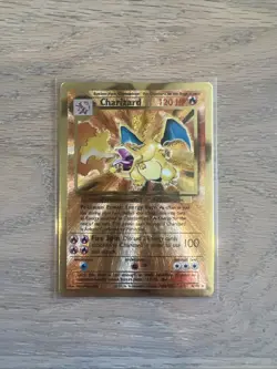 Pokemon CHARIZARD 4/102 - Celebrations UPC 25th Anniversary GOLD Metal Card - Image 1