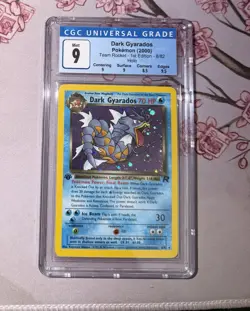 Dark Gyarados Team Rocket 1st Edition Holo CGC 9 8/82 Pokemon TCG Card - Image 1
