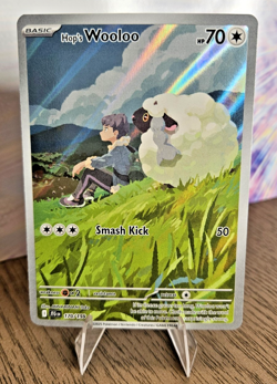 Pokemon TCG Hop's Wooloo 170/159 Sv09: Journey Together IR Holo Card - Image 1