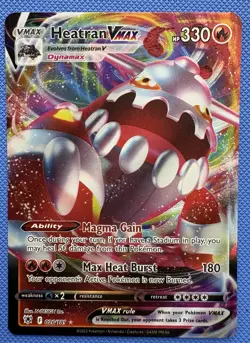 Heatran VMAX 026/189 Swsh10: Astral Radiance Ultra Rare Holo 330 HP English Card - Image 1