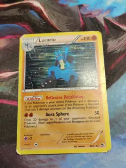 Lucario 80/113 B&W Legendary Treasures Holo Pokemon Card - Image 1