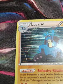 Lucario 80/113 B&W Legendary Treasures Holo Pokemon Card - Image 2