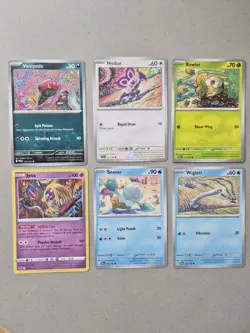 6 X Cute Pokemon Cards By Tomokazu Komiya - Image 1