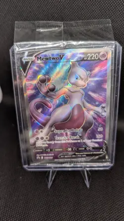 Pokemon Mewtwo V Full Art Holo Promo SWSH229 220 HP SWSH Card - Image 1