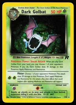 Dark Golbat 7/82 Holo Rare Team Rocket Pokemon Card - Image 1