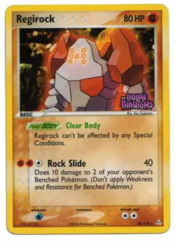 Pokemon Card: Regirock Reverse HOLO 28/110 Stamped EX Holon Phantoms Rare! PL - Image 1