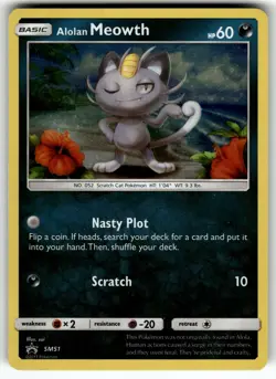 Alolan Meowth - SM51 SM Promos LP Pokemon Card TCG - Image 1