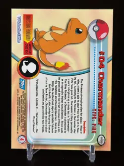 Topps Pokemon Card #04 Charmander Blue Logo NM - Image 2