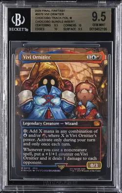 2025 MTG FINAL FANTASY CHOCOBO TRACK FOIL M BUNDLE INSERT VIVI ORNITIER BGS 9.5 - Image 1