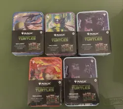 Magic The Gathering Teenage Mutant Ninja Turtles Tins - Lot Of 5 - Image 1