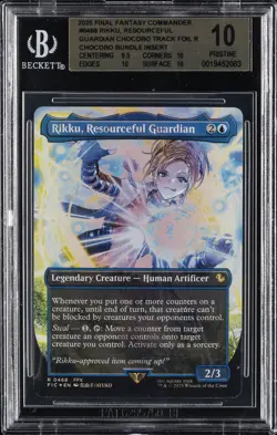 2025 MTG FINAL FANTASY COMMANDER #0468 RIKKU RESOURCEFUL GUARDIAN BGS 10 - Image 1