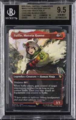 2025 MTG FINAL FANTASY COMMANDER #0470 YUFFIE MATERIA HUNTER BGS 9.5 - Image 1