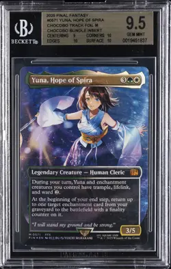 2025 MTG FINAL FANTASY BUNDLE INSERT #0571 YUNA HOPE OF SPIRA BGS 9.5 - Image 1