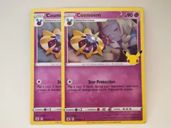 2x Cosmoem - 014/025 Celebrations 25th Anniversary Holo Rare Pokemon - NM/MINT - Image 1