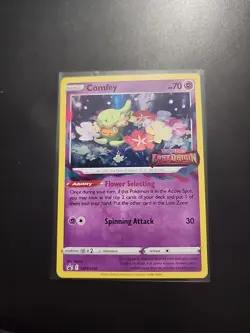 Comfey SWSH242 Black Star Promos Lost Origin Stamped Prerelease Holo Pokemon NM - Image 1