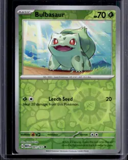 2023 Pokemon SV 151 Bulbasaur Reverse Holo #001/165 - Image 1