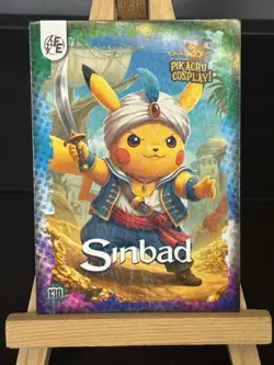 Sinbad Pikachu #130 Laser Holo - Electric Pikachu Cosplay - Pokemon ZL13 - Image 1