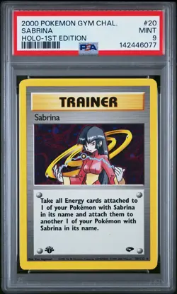 2000 POKEMON GYM CHALLENGE HOLO-1ST EDITION #20 SABRINA PSA 9 - Image 1