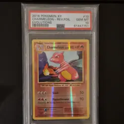 Pokemon Charmeleon (2016) Evolutions 10/108 Reverse Holo Uncommon PSA 10 - Image 1