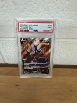2021 POKEMON SWORD & SHIELD EVOLVING SKIES #189 FULL ART/UMBREON V PSA 9 - Image 1