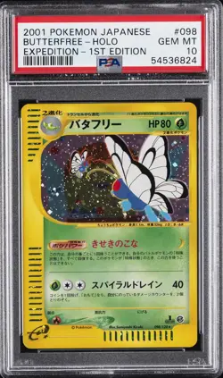 2001 POKEMON JPN EXPEDITION 1ST EDITION #098 BUTTERFREE-HOLO PSA 10 - Image 1