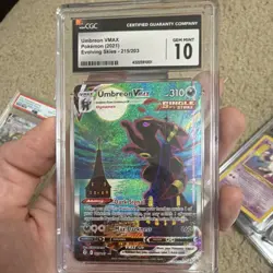 Pokemon Umbreon VMAX Secret Rare Alternate Art Holo CGC 10 Evolving Skies 215/2… - Image 1