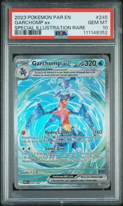2023 POKEMON PAR EN-PARADOX RIFT SPECIAL ILLUSTRATION RARE GARCHOMP EX PSA 10 - Image 1