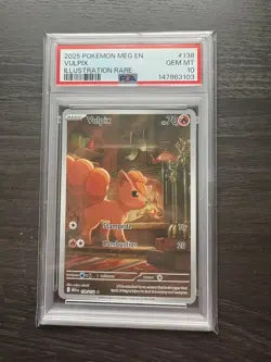 2025 POKEMON MEG EN-MEGA EVOLUTION ILLUSTRATION RARE #138 VULPIX PSA 10 - Image 1