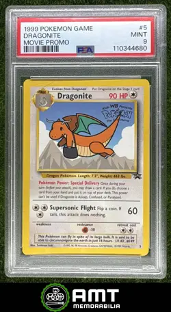Dragonite PSA 9 1999 Pokemon Wizards Black Star Promos #5 Movie Promo 4680 - Image 1
