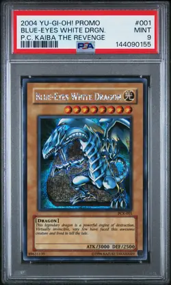 2004 YU-GI-OH! PROMO #001 BLUE-EYES WHITE DRAGON PSA 9 - Image 1