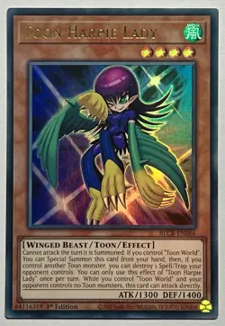 Too. Harpie Lady BLCR-EN066 (LP) Ultra Rare 1st Edition YuGiOh! TCG - Image 1