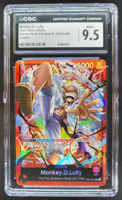 2025 ONE PIECE MONKEY D. LUFFY LEADER ST21-001 CGC 9.5 A PT - Image 1