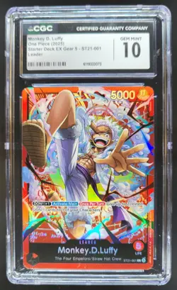 2024 ONE PIECE JAPANESE MONKEY D. LUFFY LEADER ST21-001 CGC 10 A PT - Image 1