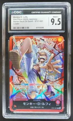 2024 ONE PIECE JAPANESE MONKEY D. LUFFY LEADER ST21-001 CGC 9.5 A PT - Image 1
