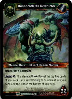 Mannoroth the Destructor FOIL Alt Art World of Warcraft TCG WOW - Image 1