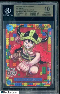 2025 One Piece Promos JPN P110 Monkey D. Luffy Premium Card BGS 10 PRISTINE - Image 1