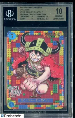 2025 One Piece Promos JPN P110 Monkey D. Luffy Premium Card BGS 10 PRISTINE - Image 1