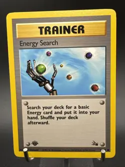 1st Edition Energy Search - 59/62 - Pokemon Fossil Common Card WOTC - Image 3