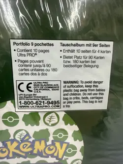 BULBASAUR POKEMON ULTRA PRO ALBUM FOLDER PORTFOLIO 9 POCKET HOLDS 180 CARDS - Image 5