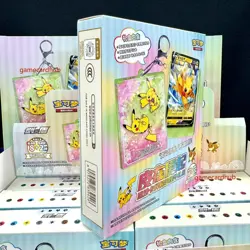 Pokemon TCG S-Chinese Pikachu & Eevee Quick Sand Card Display Gift Box Sealed - Image 3