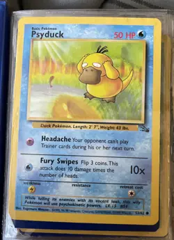PSYDUCK - Fossil Set - 53/62 - Common - Pokemon Card - Unlimited Edition - NM - Image 1
