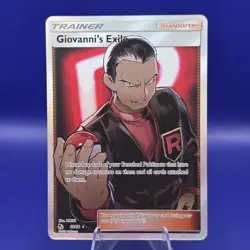 Giovanni's Exile 67/68 Hidden Fates 2019 Full Art Holo Rare Pokemon Card NM - Image 1