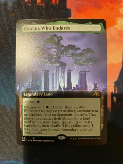 MTG Kamigawa Neon Dynasty Boseiju Who Endures Extended Art - Image 1