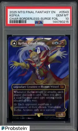 2025 MTG Final Fantasy EN Character Borderless Surge Foil #0543 Kefka PSA 10 - Image 1
