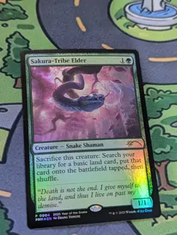 Sakura-Tribe Elder P 004 PRM - MTG Year Of The Snake Foil Promo 2025 - Image 2