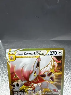 Pokemon TCG Hisuian Zoroark VSTAR 213/196 Lost Origin Gold Secret Rare Holo NM - Image 3