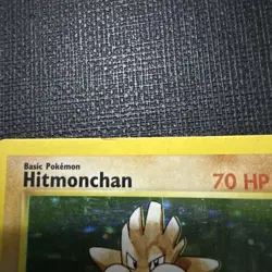 Pokemon TCG: Nockchan (Hitmonchan) 7/102 Holo Rare Base Set 1999 MP - Image 3