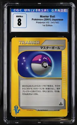 CGC 8 NM/Mint+ Master Ball 141 1st Edition Pokemon VS Japanese Exclusive 2001 - Image 1