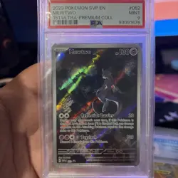 2023 POKEMON SVP EN-SV BLACK STAR PROMO 151 ULTRA-PREM COLL #052 MEWTWO PSA 9 - Image 1