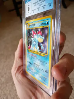 CGC 9 Feraligatr Pokemon Japanese Gold,Silver, New World Holo - Image 3